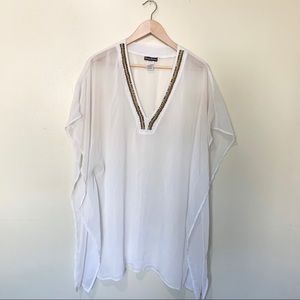 Tommy bahama white sheer swim cover up, small